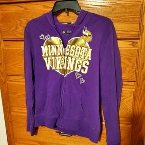 Girls Minnesota Vikings Zip Up Hoodie